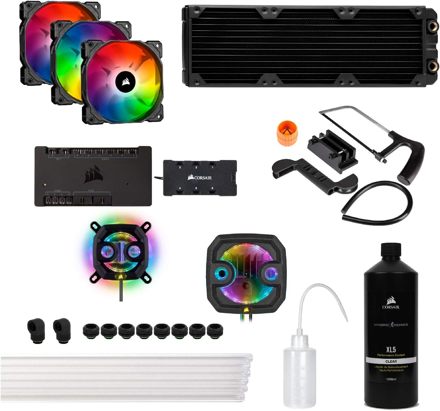 CORSAIR ICUE LINK H170i RGB AIO LCD Liquid CPU Cooler, 420mm Radiator, 2.1" IPS