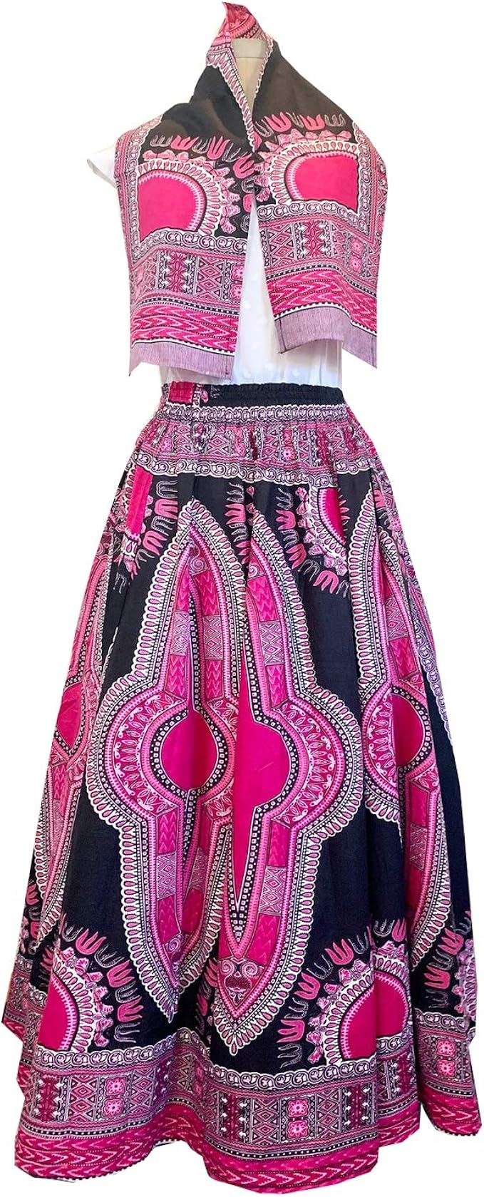 dashiki wrap skirt
