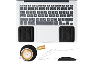 VAGAU Wrist Rests for Laptop, Wrist Support for Keyboard and Mouse, Ergonomic Memory Foam Wrist Pads for Laptop, Office, Computer, Comfortable Typing Wrist Pain & Carpal Tunnel Relief (Black)