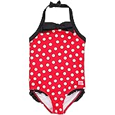 RuffleButts Girls UPF50+ Sun Protection Princess Sleeveless One Piece Swimsuit