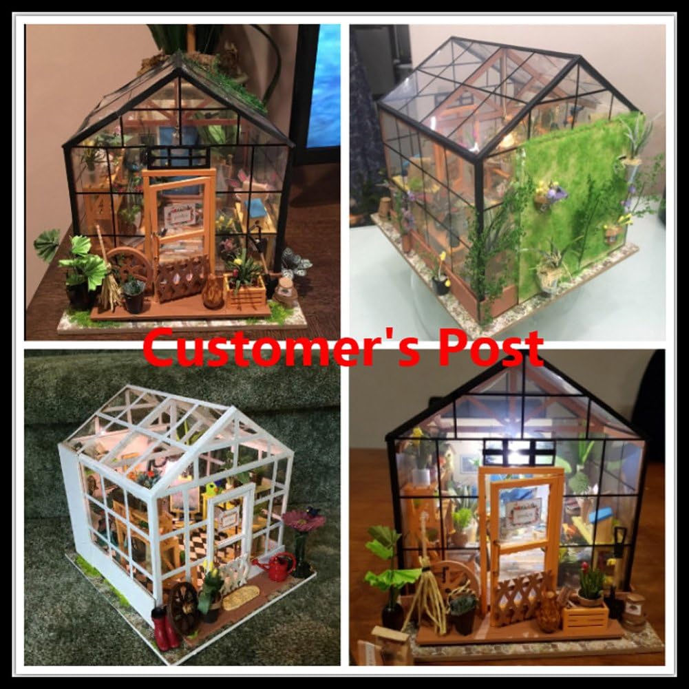 Rolife DIY Miniature House Kits for Adults Greenhouse Dolls House Craft Kits For Adults Model Kits for Adults to Build Birthday Gift for Women and Girls (Cathy's Flower House) - Image 5
