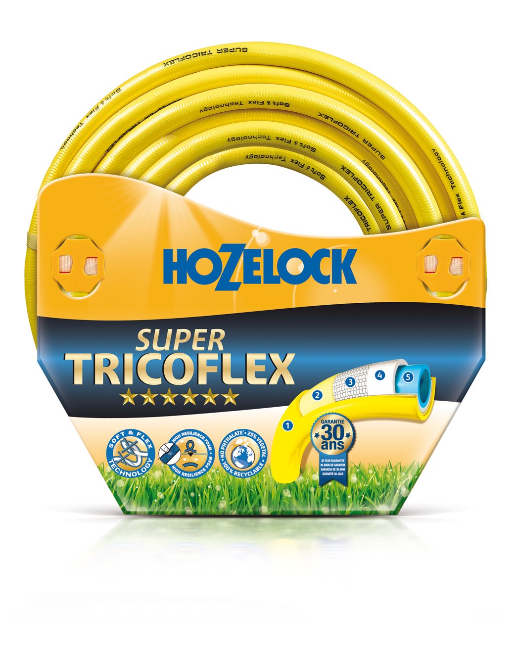 Hozelock Super Tricoflex 00110140 Ultimate Multi Garden Hose - Diameter 12.5 mm / Length 100 m