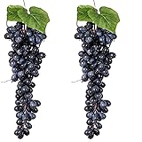 Bairdish 2pcs Black Lifelike Grape Artificial Grape