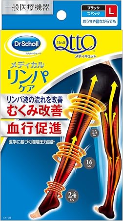 Amazon 一般医療機器 着圧スパッツ メディキュット リンパ むくみ ケア スパッツ L 弾性ストッキング メディキュット 着圧ソックス