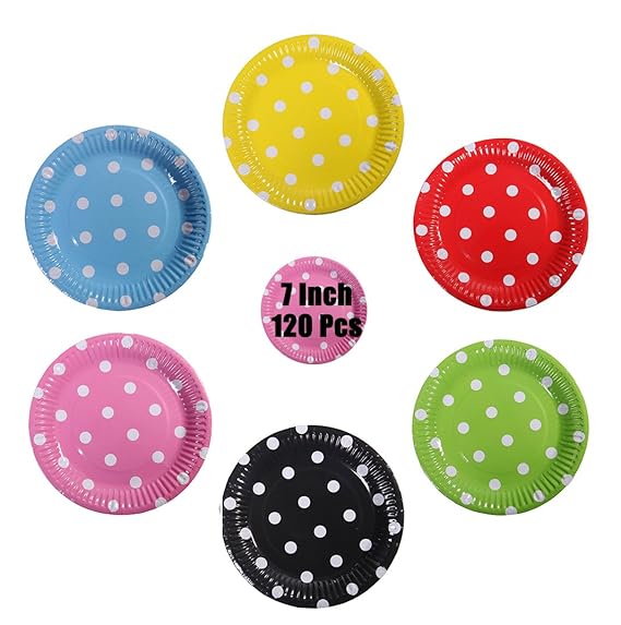 DoGeek Pappteller |Partyteller|Einwegteller ideal für Feste und Feiern wie Geburtstag oder Grillabend, aus Frischfaserkarton,