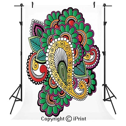 Amazon Com Henna Photography Backdrops Vivid Colored Floral
