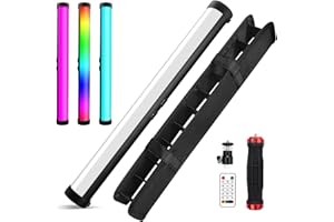 Obeamiu RGB LED Video Light Bar 2600-9600K, Built-in 5000mAh Battery, 21 Lighting Effects for Conference Photography and YouT
