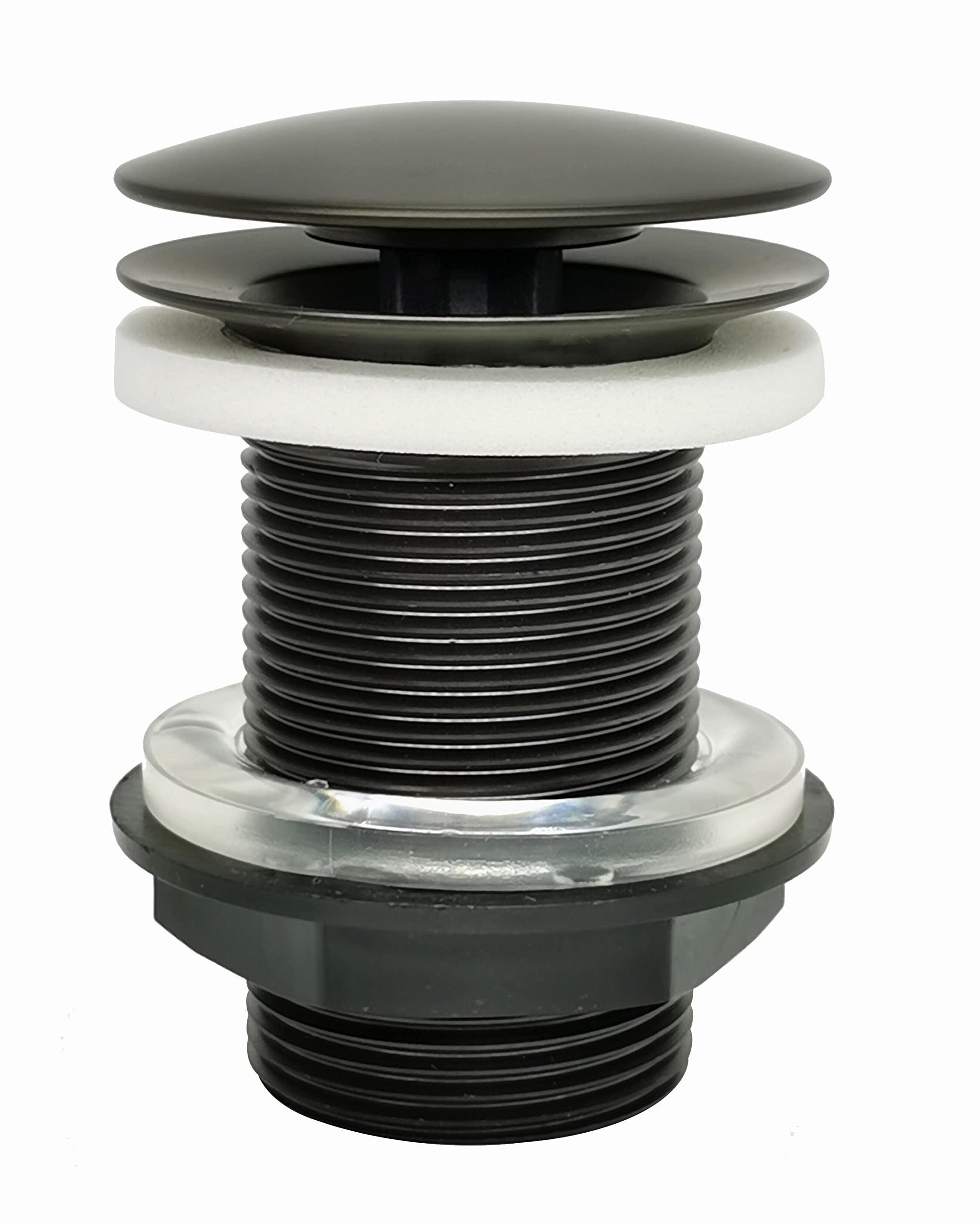 Edouard Rousseau 63mm Diameter NF Certified No Overflow Standard Graphite Finish Basin Waste