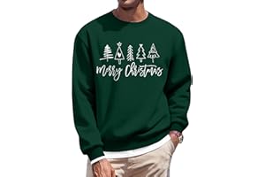 MEESHEEP Christmas Fleece Sweatshirt for Men: Merry Christmas Sweater Xmas Pullovers Holiday Party Long Sleeve Tops