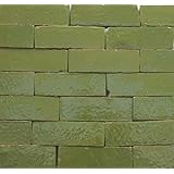 Metro Fliesen Grün Vintage Wandfliese Bad Küche 7,5x15cm Tavella Kraklé