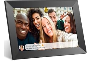 Anyuse WiFi Digital Photo Frame, 10 Inch Smart Digital Picture Frame with 1280x800 IPS HD Touch Screen 16GB Storage, Auto Rotate, Easy to Share Photos or Videos Remotely via Frameo App from Anywhere