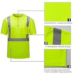 DPSAFETY High Visibility Shirts Quick Dry Safety T