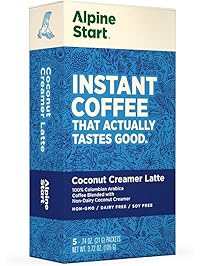 Alpine Start Non-Dairy Coconut Creamer Latte, 5 Count