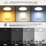 Matane LED Ceiling Light Dimmable 18W with Remote 3000K-6500K Round 8.7 in view 5