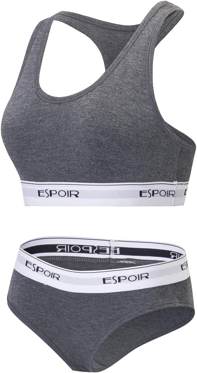 Espoir Women's Bralette Bra and Panty Set Sexy Yoga Workout Bikini Sets