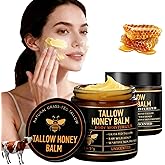 【2PCS】Beef Tallow for Skin, Tallow and Honey Balm Organic Grass-Fed Beef Tallow for Face & Body Moisturizer with Raw Honey, Moisturizing Cream for Soft, Smooth Skin - Handmade,All-Natural（Unscented）