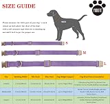 YUDOTE Ultra-soft Dog Collar Natural Cotton Corduroy Lilac Medium Dog view 2