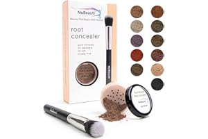 NuBeauti Hair Root Touch Up Powder, Light Brown - 11 True-to-Nature Root Concealer Shades, Long-lasting, Fragrance, Talc, Parabens Free, With Brush