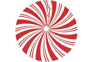 DORKEIXIA Red and White Candy Swirl Stripe Striped Mint Sugar Candy Cane Themed 36 Inch Christmas Tree Skirt Round Winter Snow Suitable for Christmas Xmas Halloween Holiday Party Decor Decoration Occasion