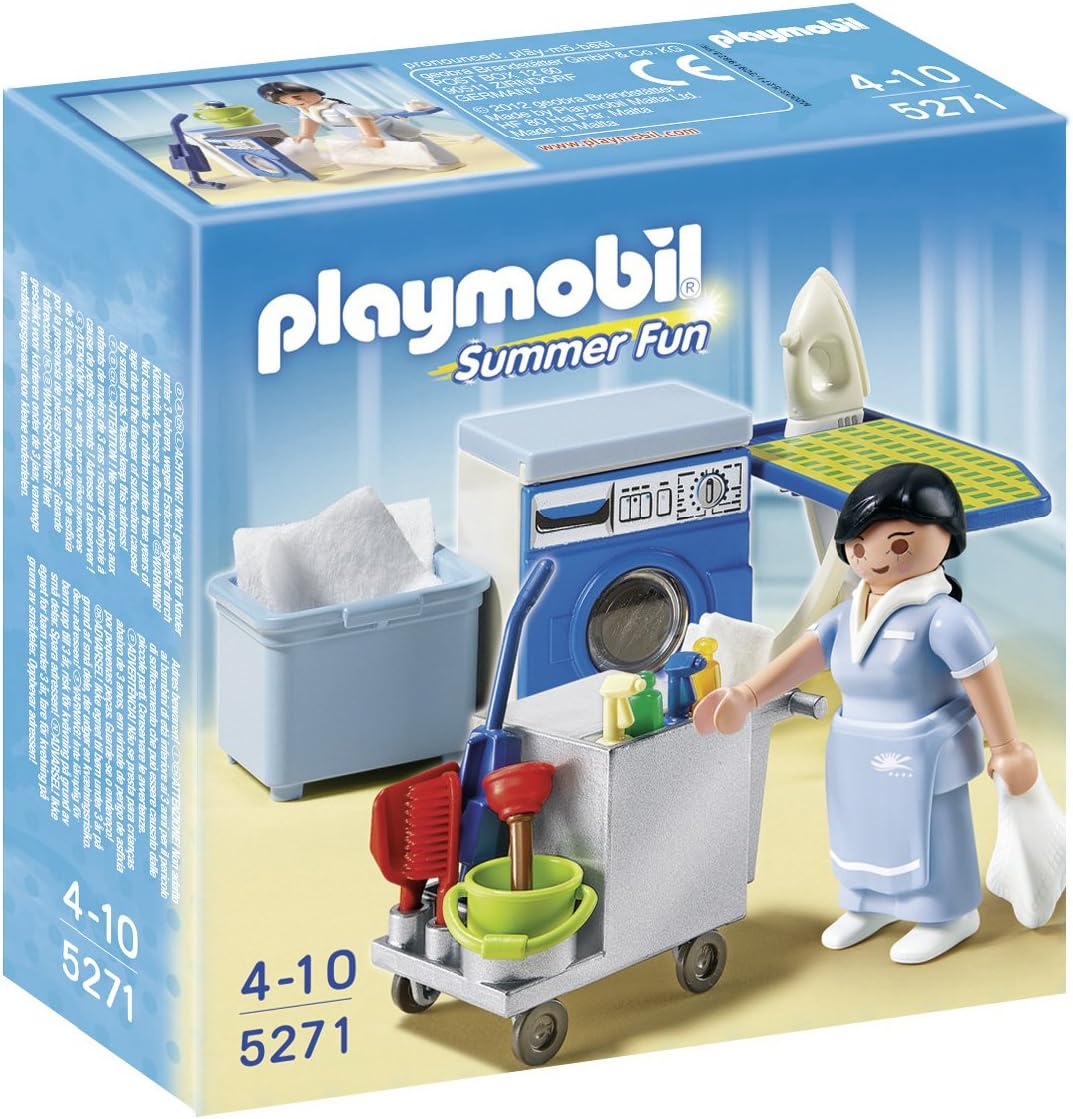 PLAYMOBIL Hotel - Servicio de Limpieza, Set de Juego , 15 x 5 x 15 cm, (5271): Amazon.es: Juguetes y juegos