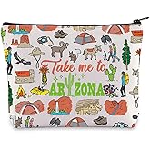 WZMPA Arizona State Travel Cosmetic Bag Arizona Souvenir Gifts Take Me To Arizona Makeup Zipper Pouch Bag Arizona Trip Gift (To Arizona)