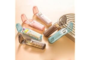 6PCS Mini Portable Storage Boxes - Plastic Small Parts Organizer for Toothpicks, Dental Floss, Pills, Jewelry & Small Accesso