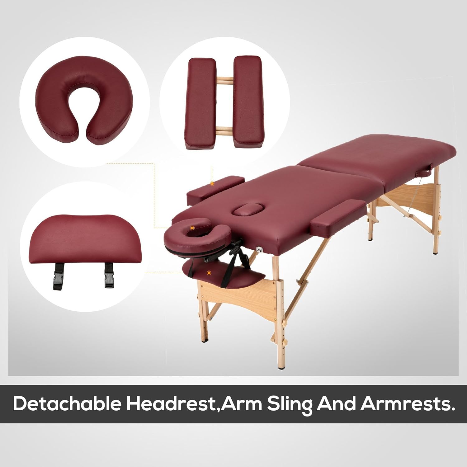 Uenjoy Folding Massage Table 84'' Professional Massage Bed