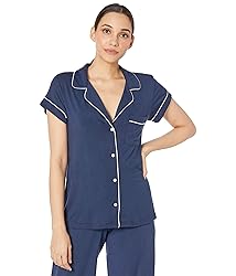Eberjey Gisele Short Sleeve and Cropped Pant PJ Set