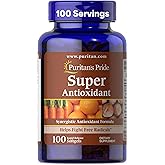 Puritan's Pride Premium Super Synergistic Antioxidant Formula, Dietary Supplement to Help Fight Premature Aging*, Vitamins A, C, E, and Selenium Mineral, 3 Month Supply, 100 Rapid Release Softgels
