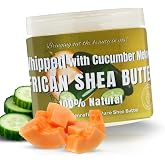 RA COSMETICS Whipped Shea Butter, Cucumber-Melon, 12oz | 100% Unrefined Shea Body Butter from Ghana, Moisturizes Skin, Nourishes &amp; Conditions Hair