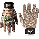 Glove Station Hunting Gloves, Realtree (Medium) - Anti-Slip Camo Hunting Gloves for Men & Women with Touchscreen-Compatible Fingertips - Bow, Archery Accessories