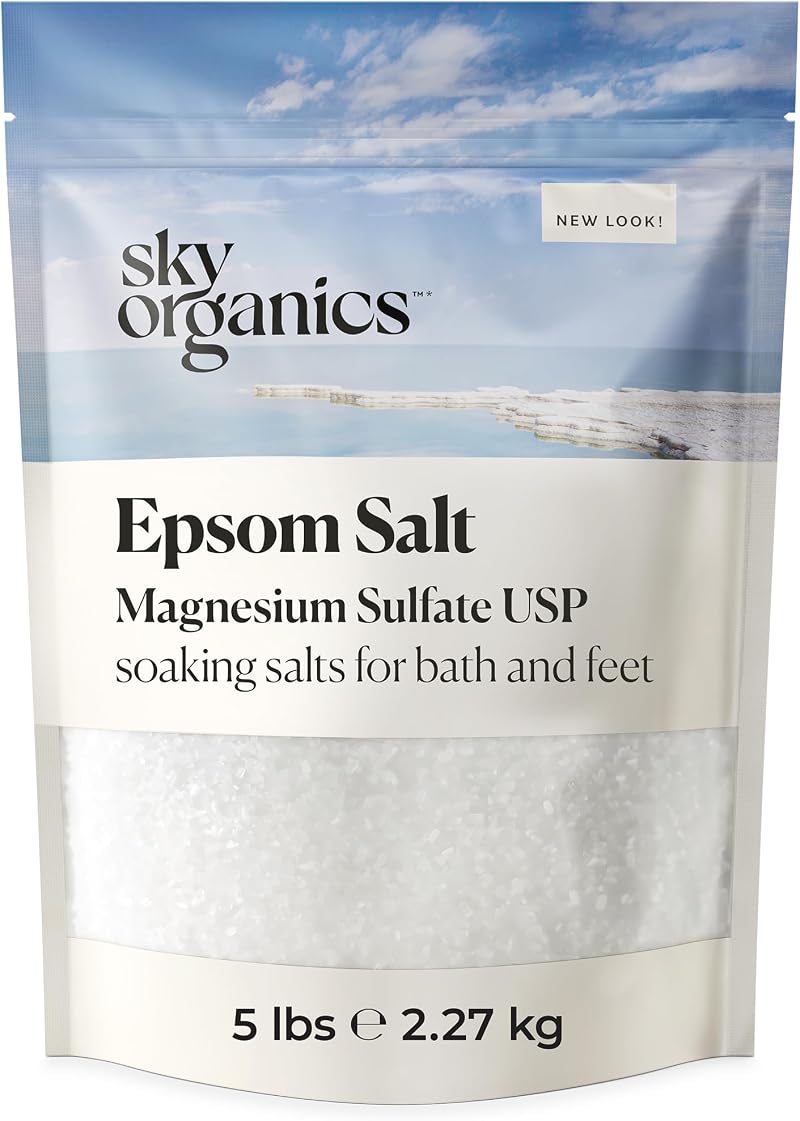 Sky Organics Epsom Salt Body Soak 5 Oz Sore Muscle Foot Relief Vegan