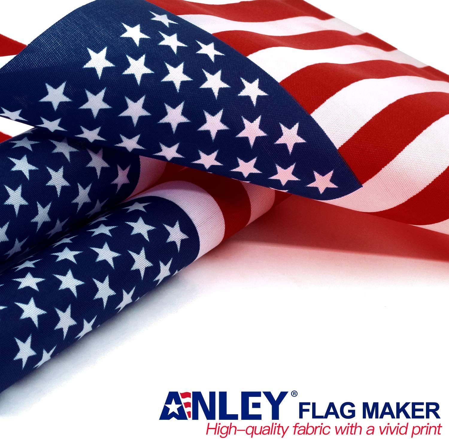ANLEY USA Deluxe Desk Flag Set - 6 x 4 inch Miniature American US Desktop Flag with 12" Solid Pole - Vivid Color and Fade Resistant - Black Base and Spear Top : Office Products