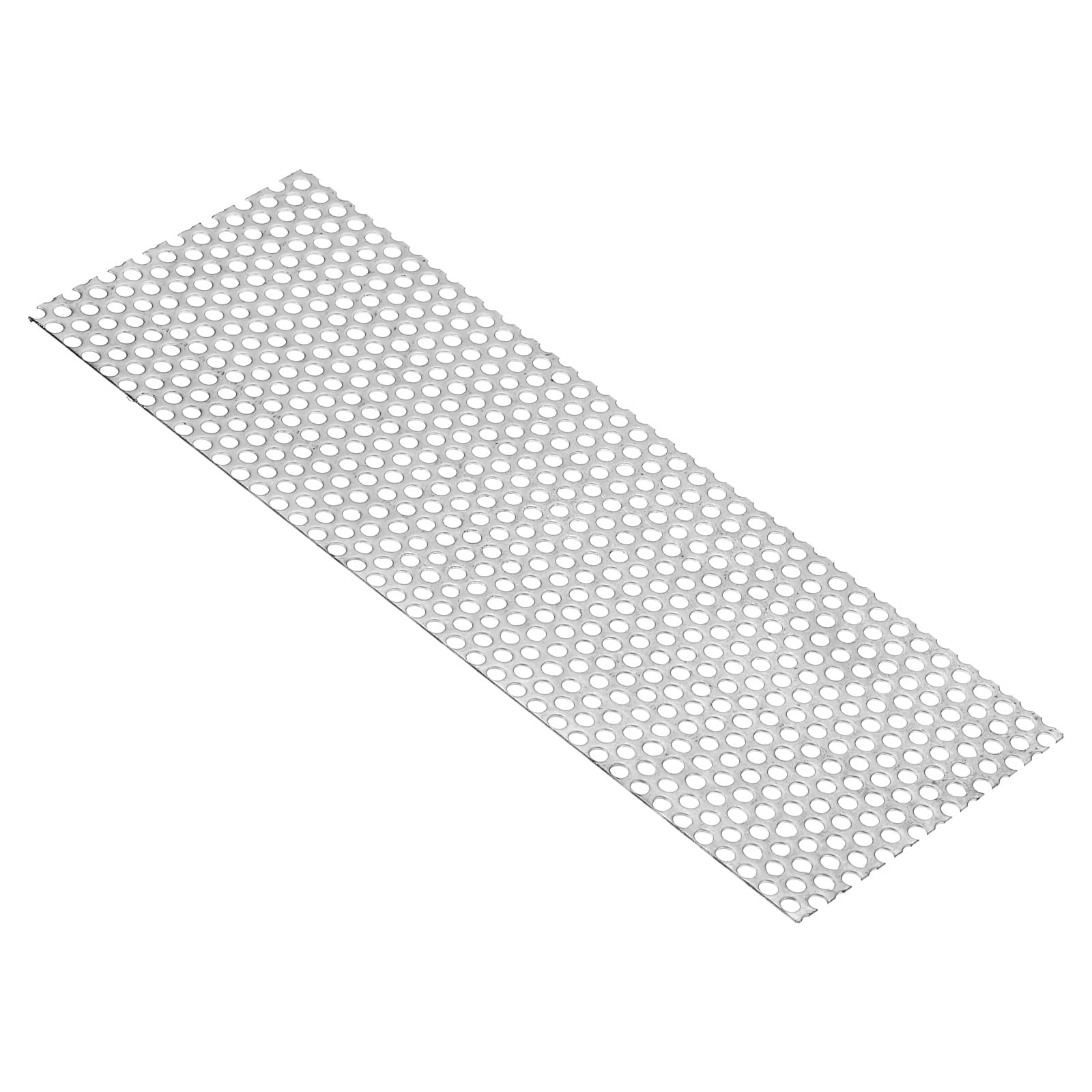 Photo 1 of PATIKIL 11.8" x 4" 304 Stainless Steel Perforated Sheet, 0.2" Hole 19GA Expanded Metal Mesh Plate Screen Decorative Meshes for Ventilation Grill Smoking