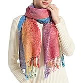 RonFoxi Rave Pashmina Scarf, Fashion Colorful Shawls and Wraps Soft Festival Scarves