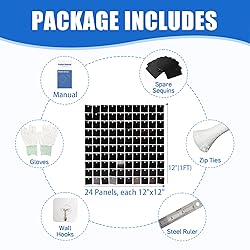 24 Pcs Black Shimmer Wall Backdrop Panels for Party