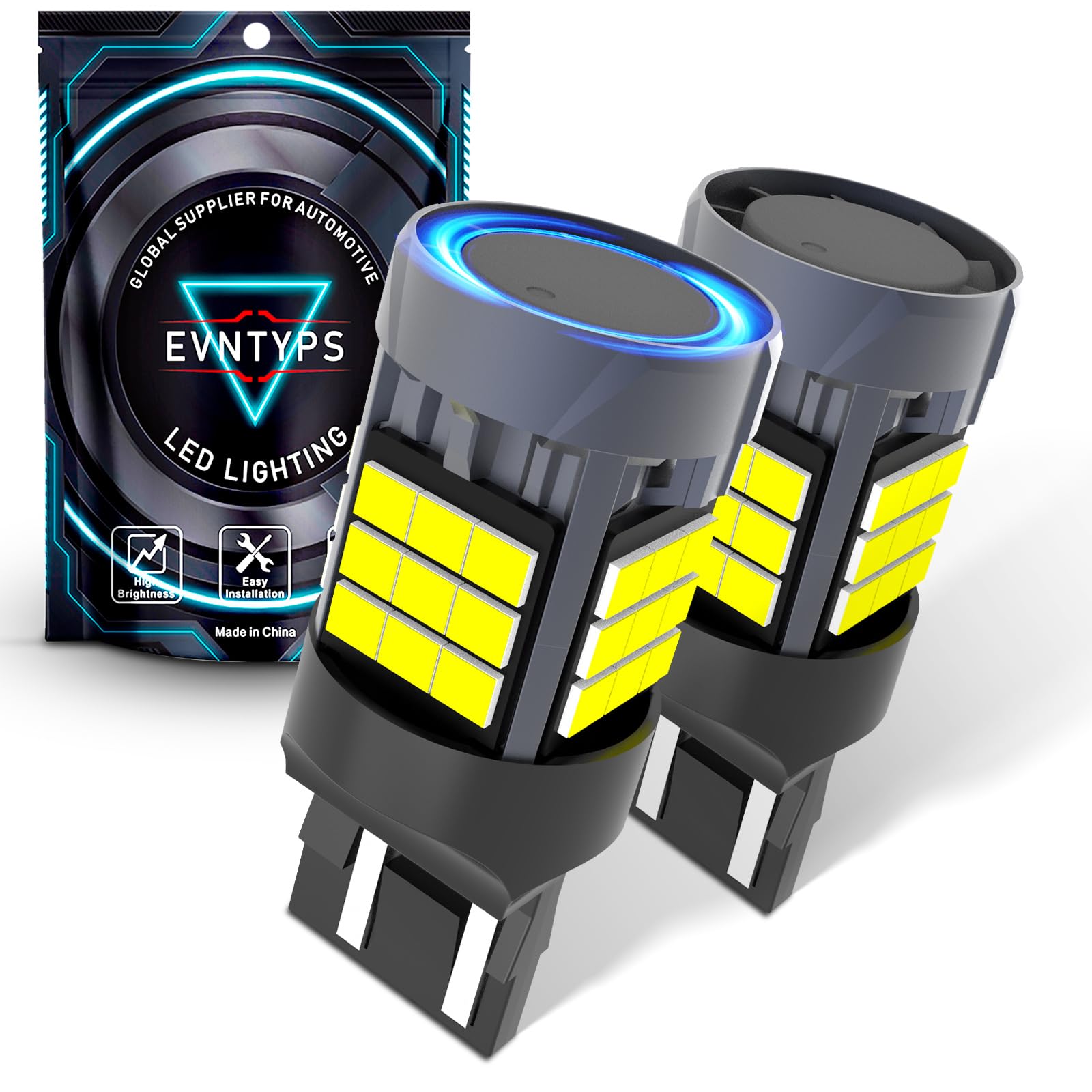 Photo 1 of ***INCOMPLETE***evntyps 7443 7440 LED Bulb With Built in Resistor for Reverse Backup Lights Canbus Error Free,6000K White 7441 7444 W21W LED Bulb White for Tail Lights Parking Daytime Running Light(2pcs)