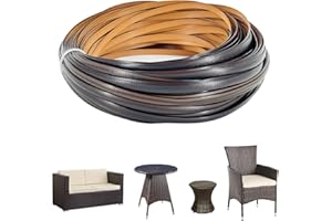 Laphivieh 240 Ft Wicker Repair Kit, Plastic Wicker Repair Supplies, Mixed Dark Brown, Synthetic Rattan Replacement Material for Patio Wicker Furniture Sofa Chair Repair