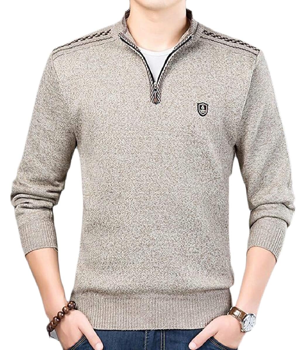 Low Key Luxury Connotation Yihujiuben Mens Cable Knit Quarter Zip Long Sleeve Turtle Neck Pullover Sweater Tops At Men S Clothing Store Fashionable Prairievillagehealthcare Com