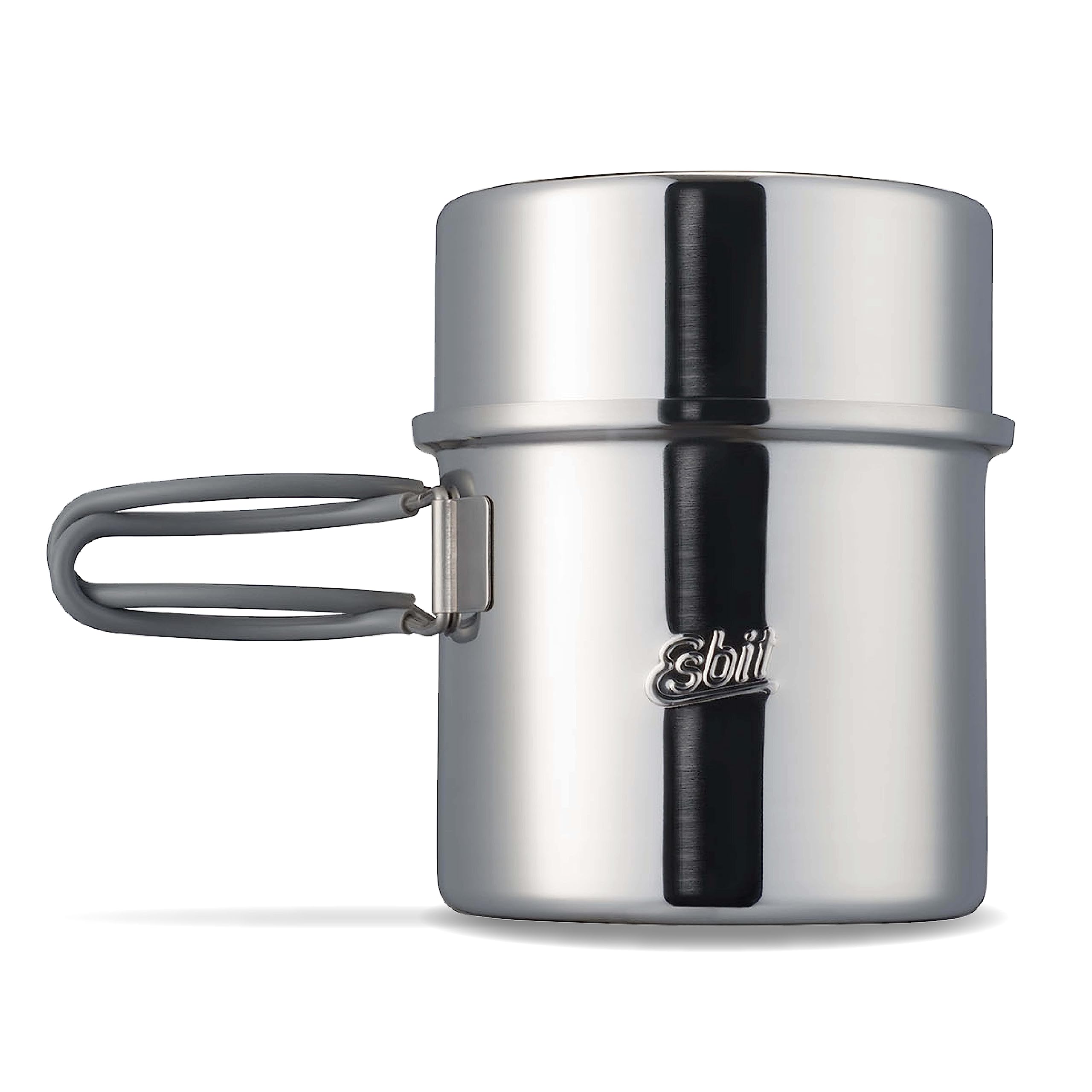 Esbit Steel Pot | Stainless Steel| BPA-Free | Light Weight, Compact Size |Camping, Backpacking, Sports | Outdoor Kitchen