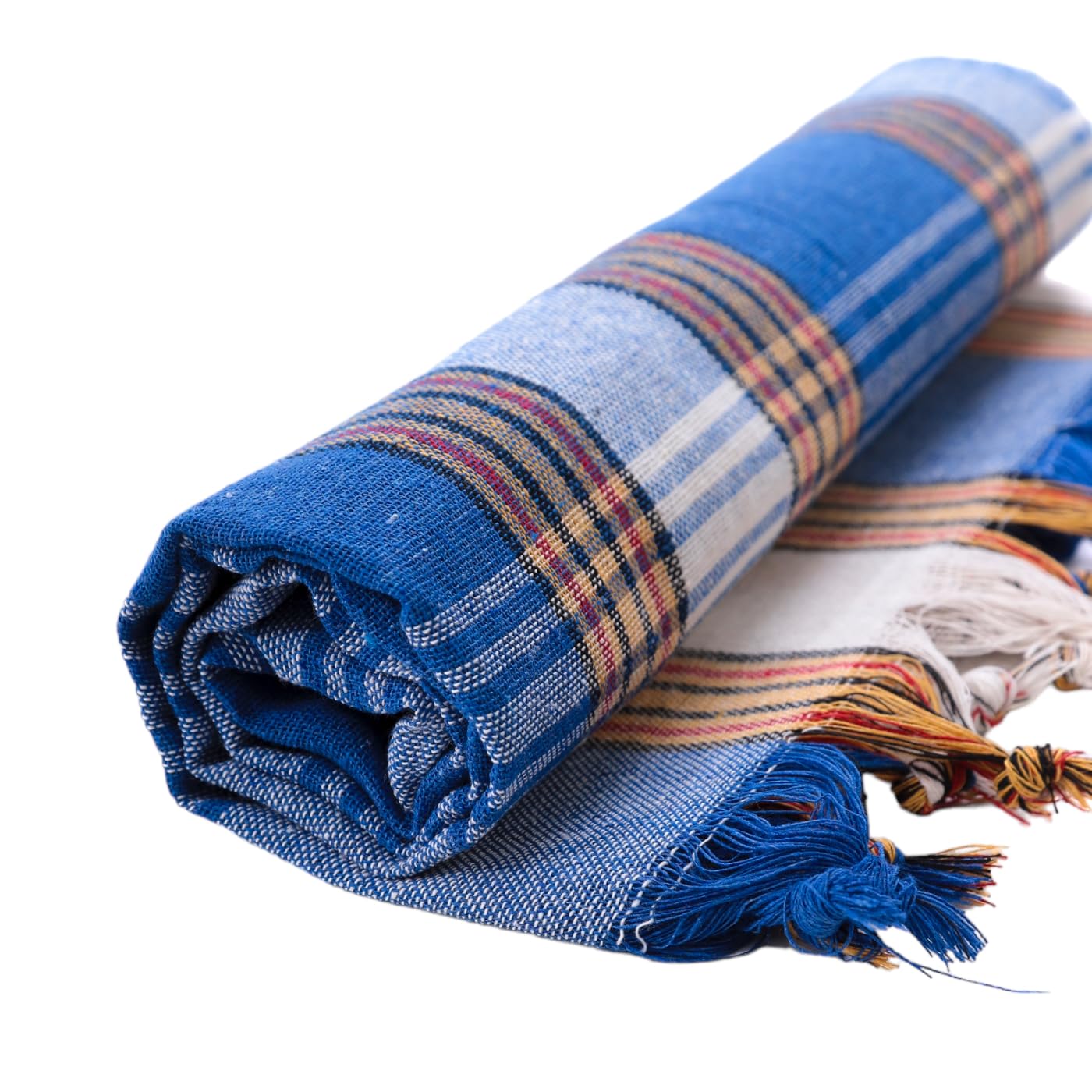 Heré Mood herémood Traditional Hammam Towel, Large, 80 x 160 cm, Classic Sauna Towel, Beach Towel, Elegant Sauna, Bath and Beach Towel for Ultimate Comfort (Blue)