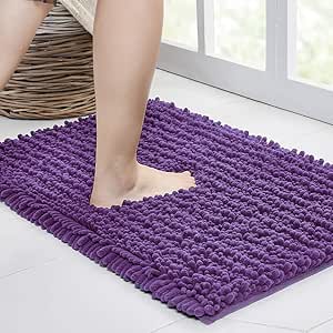 Amazon.com: Walensee Bathroom Rug Non Slip Bath Mat (44x24 Inch Lavender) Water Absorbent Super ...