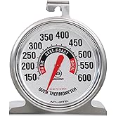 AcuRite 00620A2 Stainless Steel Oven Thermometer (150&deg;F to 600&deg;F) | Easily check temperatures from 150 &deg;F to 600 &deg;F inside your oven or on your grill with this leave-in-safe thermometer.