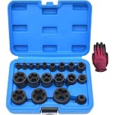 Yuesstloo External Torx Plus Socket Set With 1/2'' 3/8'' 1/4'' Dr | Torx Plus 6 Point EP Socket EP4 - EP32 19Pcs, Replacement for E-TORX Socket Set, Works with Most Cars and Tesla