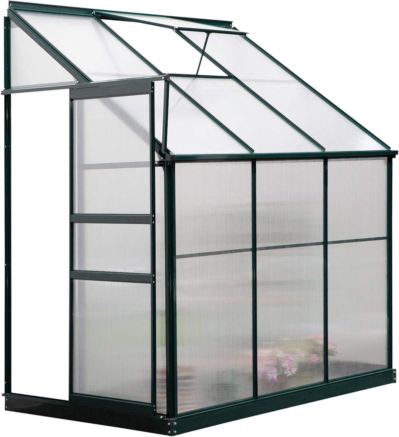 Outsunny Walkin Garden Aluminum Polycarbonate Greenhouse