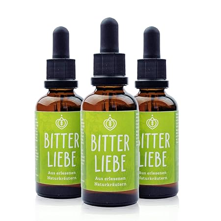 BitterLiebe 3er Paket | Bitterstoffe Tropfen | Bitterstoffe | Hildegard von Bingen | 100% natürlich & vegan