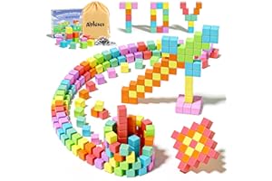 Magnetic Blocks for Toddlers Toys, Large Magnetic Cube Toy for Sensory STEM Education Preschool Magnet Toys for 3 4 5 6 Year 