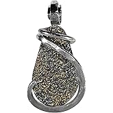 Drusy Crystal Pendant Necklace 925 Sterling Silver by Isabella Roth