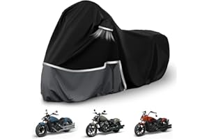 SPORTULI Waterproof Motorcycle Cover Replace for Indian Scout/Scout Bobber/Chief, 420D Oxford Cloth Customized Motorcycle Cover for Snow Rain Dust Protection (Scout)