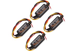 Flash Strobe Controller Flasher Module, 4PCS DC926V LED Brake Light Flasher Strobe Controller 16 Modes Onboard Camera Mounts 